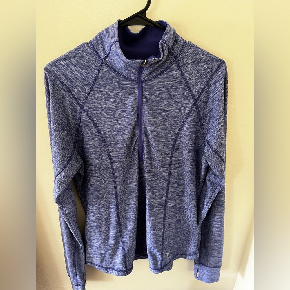 Old Navy Active Semi-Fitted Purple Quarter Zip Jacket